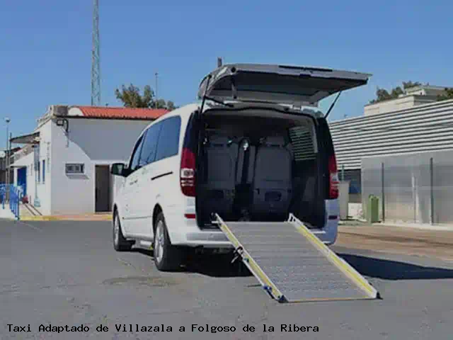 Taxi accesible de Folgoso de la Ribera a Villazala